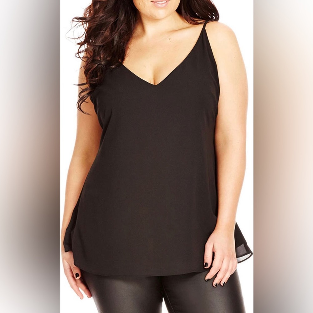 Double Layered V-Neck Camisole Top